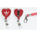 2-in-1 Heart Retractable Badge Holder with Lanyard